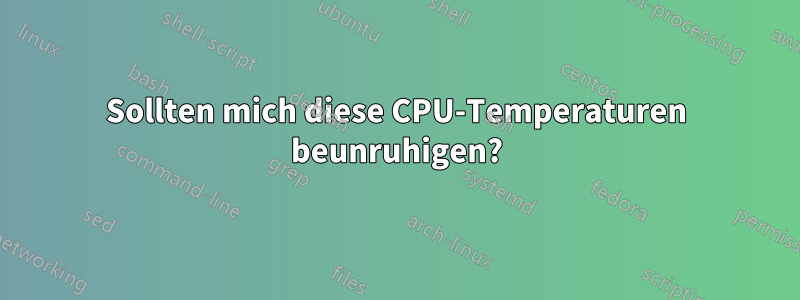 Sollten mich diese CPU-Temperaturen beunruhigen?