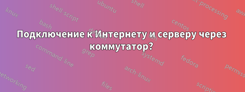 Подключение к Интернету и серверу через коммутатор?