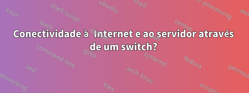 Conectividade à Internet e ao servidor através de um switch?