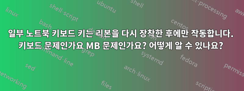 일부 노트북 키보드 키는 리본을 다시 장착한 후에만 작동합니다. 키보드 문제인가요 MB 문제인가요? 어떻게 알 수 있나요?