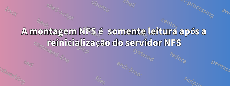 A montagem NFS é somente leitura após a reinicialização do servidor NFS