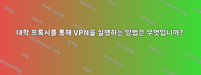 대학 프록시를 통해 VPN을 실행하는 방법은 무엇입니까?