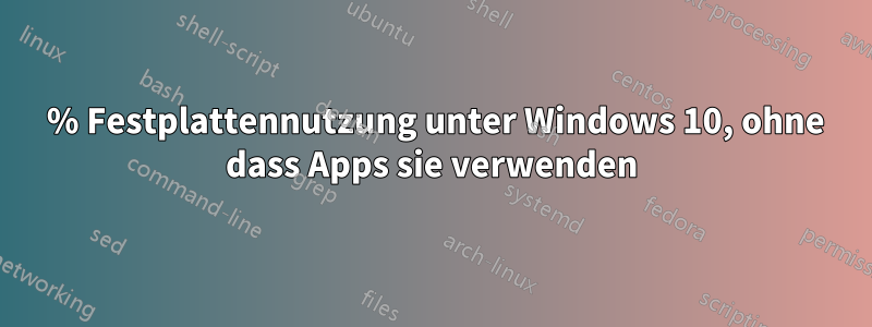 100 % Festplattennutzung unter Windows 10, ohne dass Apps sie verwenden