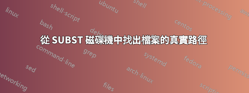 從 SUBST 磁碟機中找出檔案的真實路徑