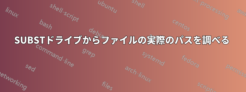 SUBSTドライブからファイルの実際のパスを調べる