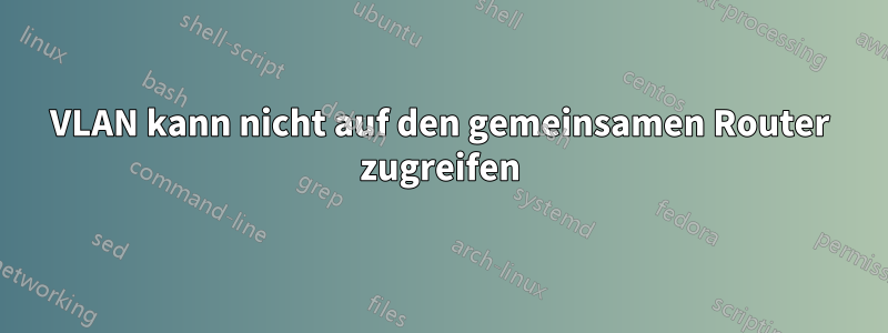 VLAN kann nicht auf den gemeinsamen Router zugreifen