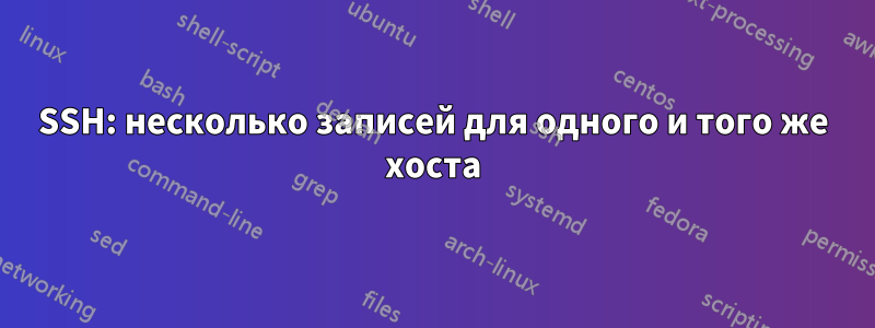 SSH: несколько записей для одного и того же хоста