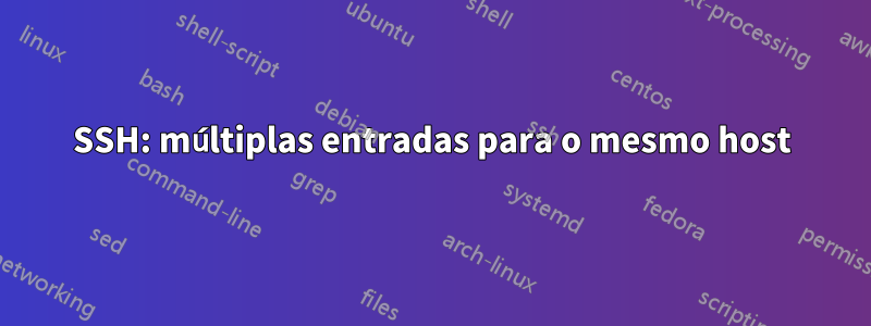 SSH: múltiplas entradas para o mesmo host