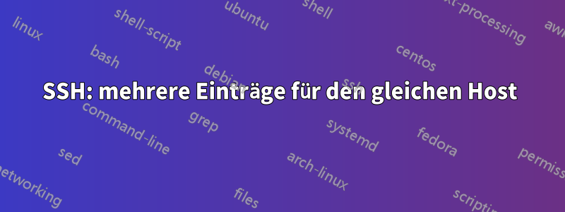 SSH: mehrere Einträge für den gleichen Host