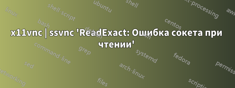 x11vnc | ssvnc 'ReadExact: Ошибка сокета при чтении'