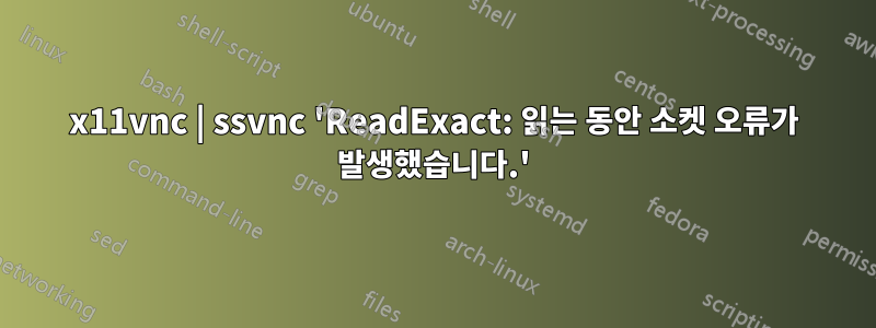 x11vnc | ssvnc 'ReadExact: 읽는 동안 소켓 오류가 발생했습니다.'