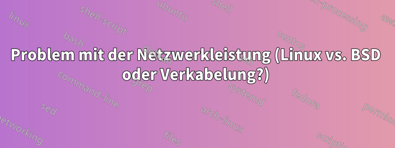 Problem mit der Netzwerkleistung (Linux vs. BSD oder Verkabelung?)