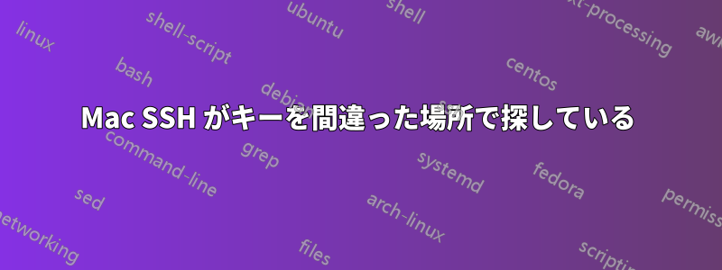 Mac SSH がキーを間違った場所で探している