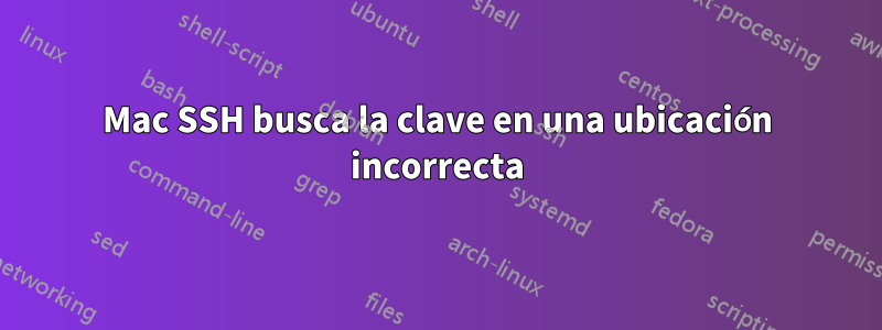 Mac SSH busca la clave en una ubicación incorrecta