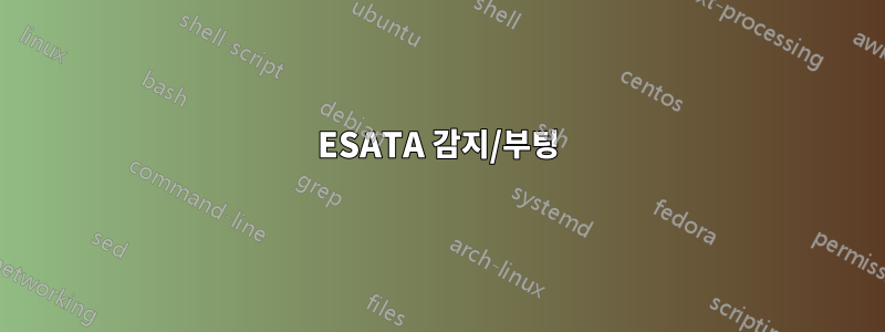 ESATA 감지/부팅