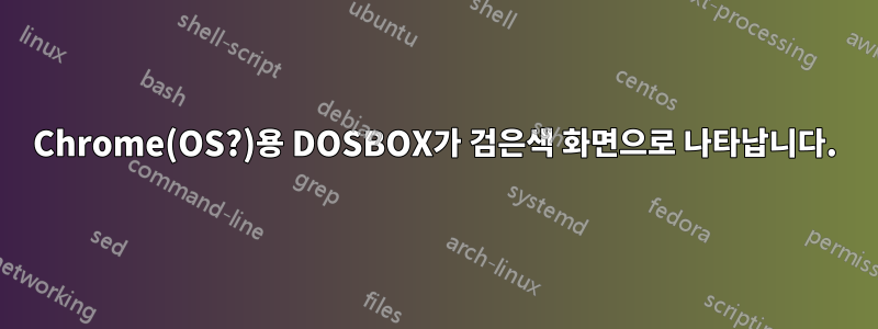 Chrome(OS?)용 DOSBOX가 검은색 화면으로 나타납니다.