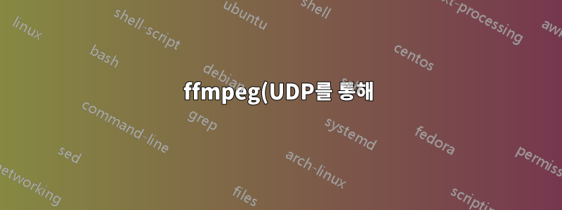 ffmpeg(UDP를 통해)를 사용하여 데스크톱을 라이브 스트리밍하는 동안 그래픽 아티팩트