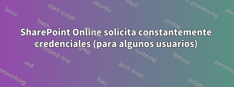 SharePoint Online solicita constantemente credenciales (para algunos usuarios)