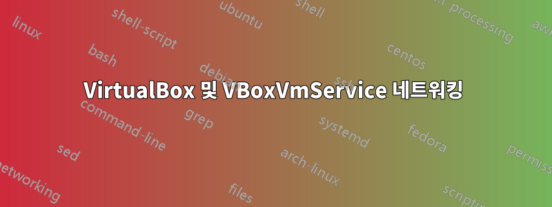 VirtualBox 및 VBoxVmService 네트워킹