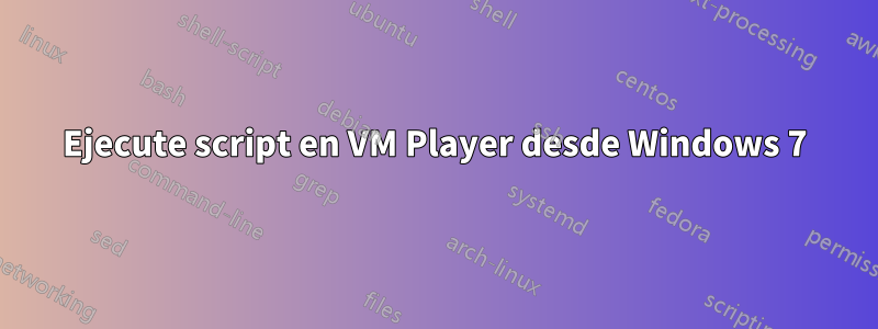 Ejecute script en VM Player desde Windows 7