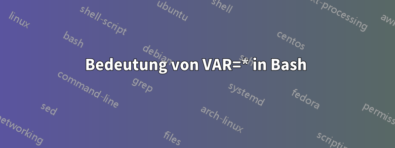 Bedeutung von VAR=* in Bash