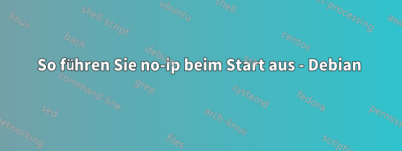 So führen Sie no-ip beim Start aus - Debian