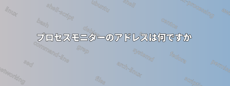 プロセスモニターのアドレスは何ですか