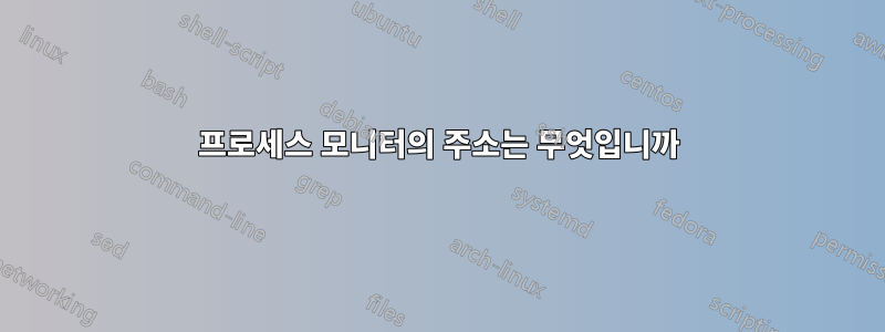 프로세스 모니터의 주소는 무엇입니까
