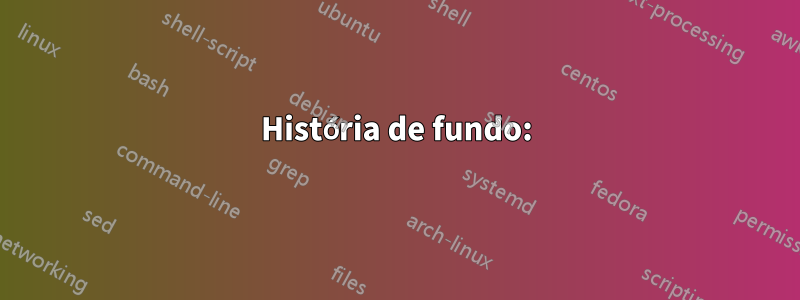História de fundo: