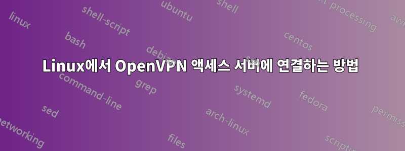 Linux에서 OpenVPN 액세스 서버에 연결하는 방법