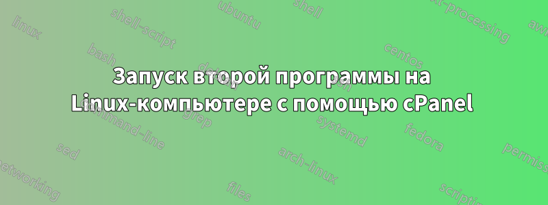 Запуск второй программы на Linux-компьютере с помощью cPanel