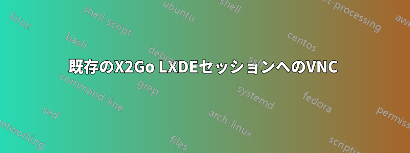 既存のX2Go LXDEセッションへのVNC