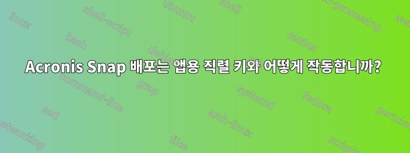 Acronis Snap 배포는 앱용 직렬 키와 어떻게 작동합니까?