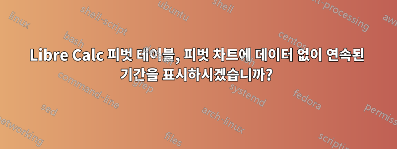 Libre Calc 피벗 테이블, 피벗 차트에 데이터 없이 연속된 기간을 표시하시겠습니까?
