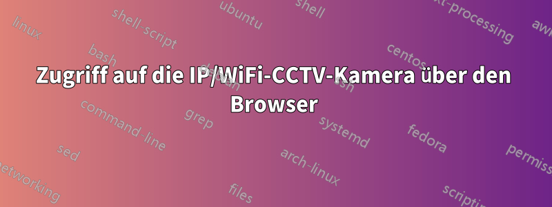 Zugriff auf die IP/WiFi-CCTV-Kamera über den Browser