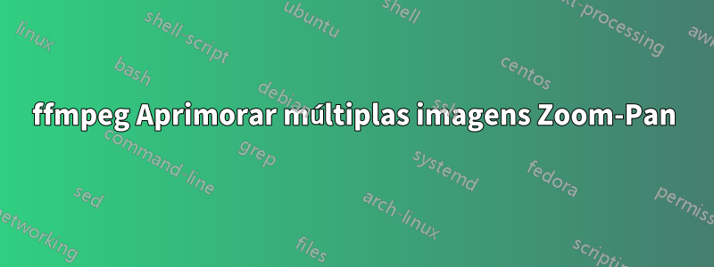 ffmpeg Aprimorar múltiplas imagens Zoom-Pan