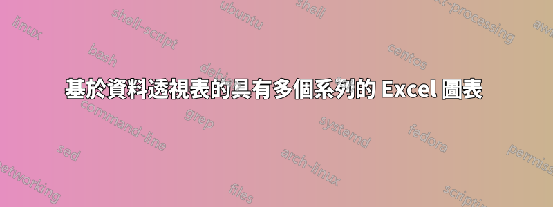 基於資料透視表的具有多個系列的 Excel 圖表
