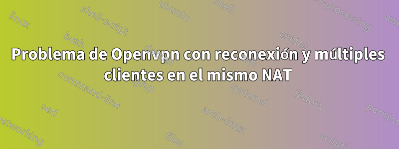 Problema de Openvpn con reconexión y múltiples clientes en el mismo NAT