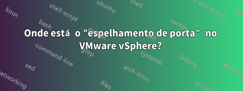 Onde está o "espelhamento de porta" no VMware vSphere?
