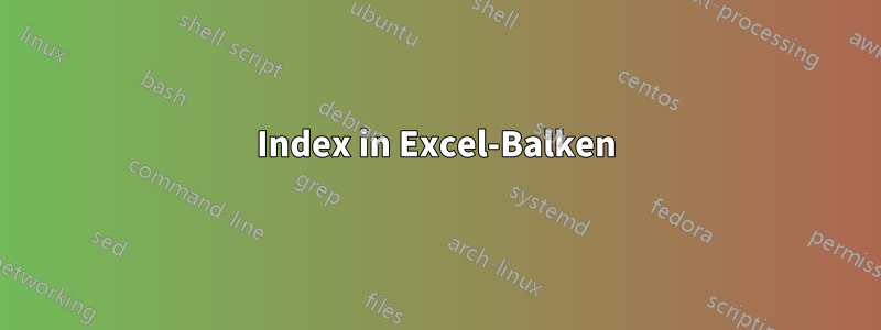 Index in Excel-Balken