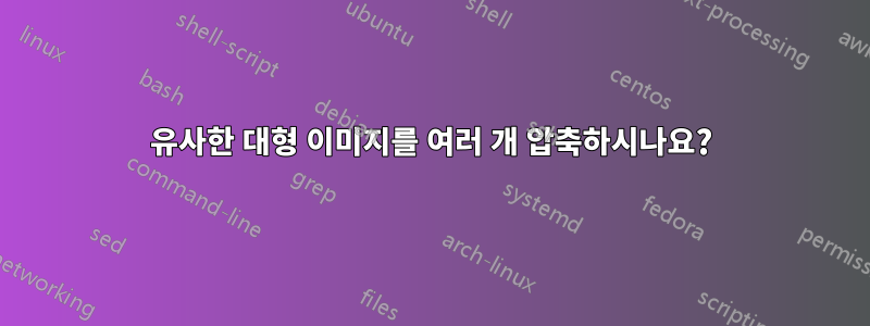 유사한 대형 이미지를 여러 개 압축하시나요?