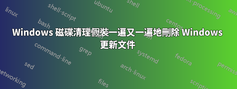 Windows 磁碟清理假裝一遍又一遍地刪除 Windows 更新文件