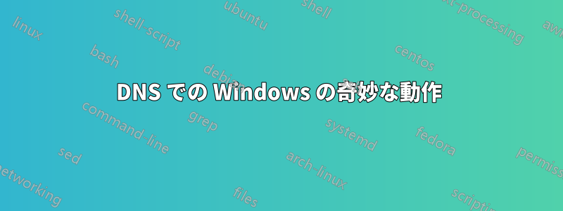 DNS での Windows の奇妙な動作