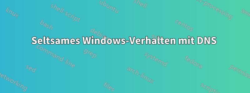 Seltsames Windows-Verhalten mit DNS