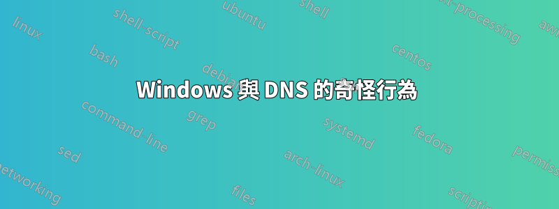 Windows 與 DNS 的奇怪行為