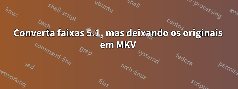 Converta faixas 5.1, mas deixando os originais em MKV