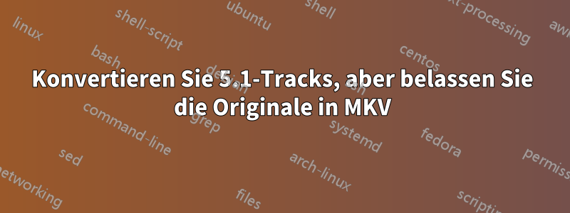 Konvertieren Sie 5.1-Tracks, aber belassen Sie die Originale in MKV