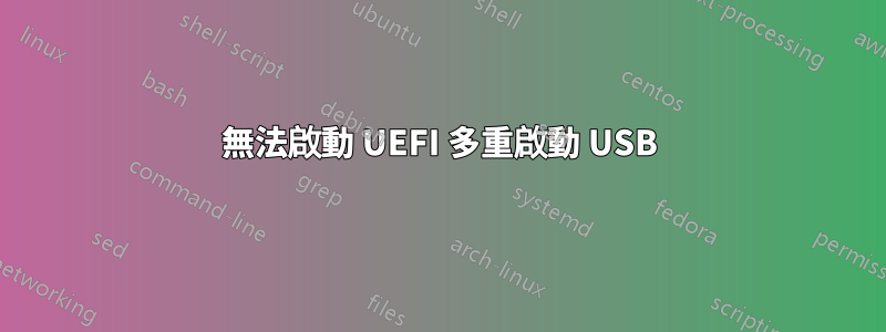 無法啟動 UEFI 多重啟動 USB