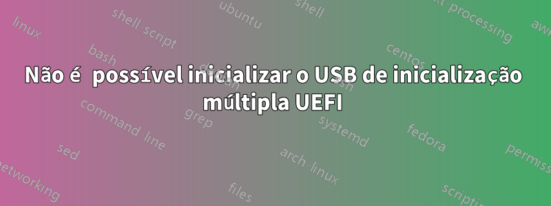 Não é possível inicializar o USB de inicialização múltipla UEFI