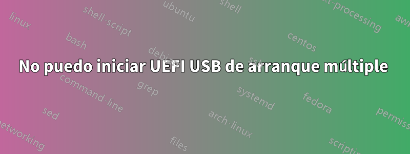 No puedo iniciar UEFI USB de arranque múltiple